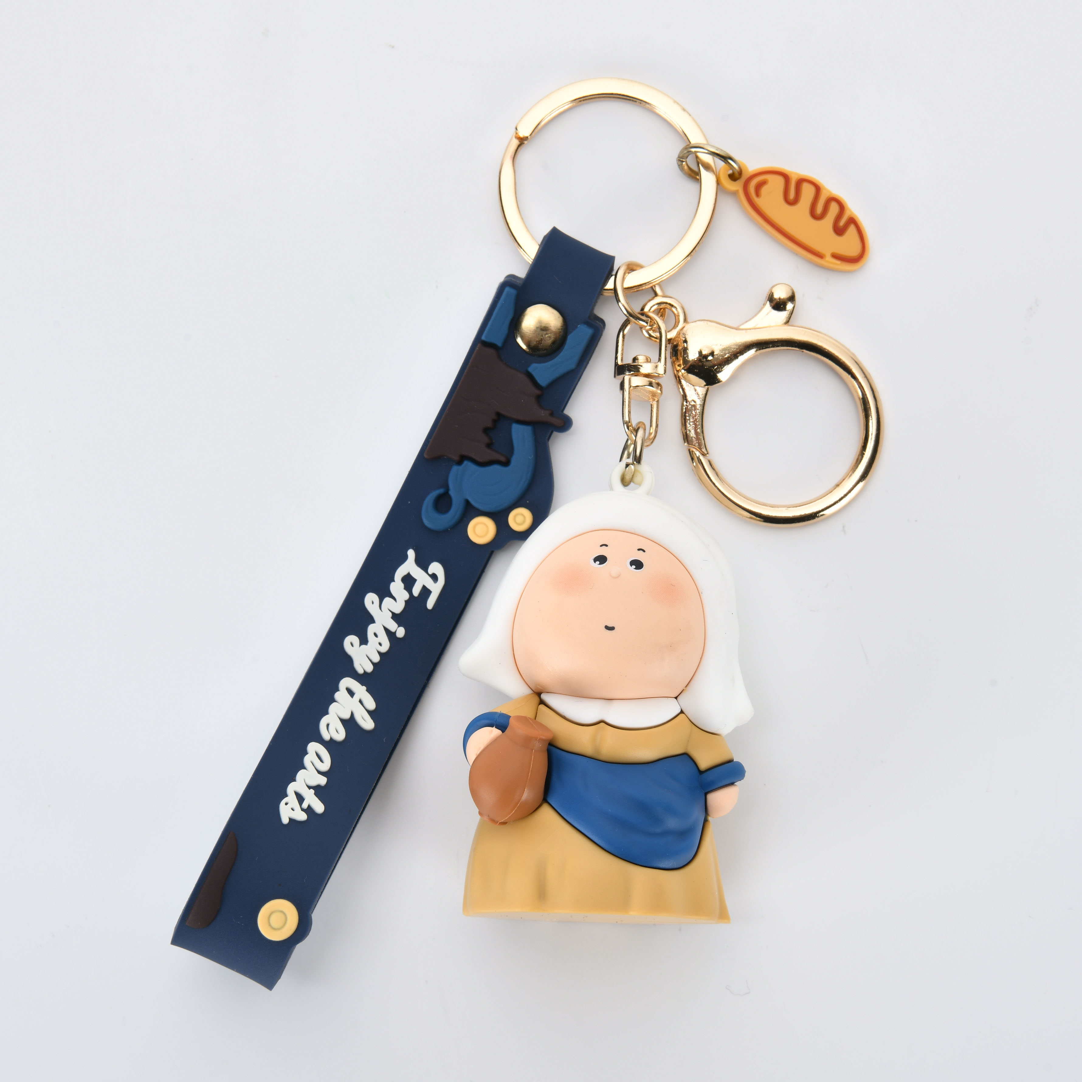 Cute Cartoon Character Keychains – Custom PVC 3D Figurine Key Rings with Strap for Gifts & Promotions